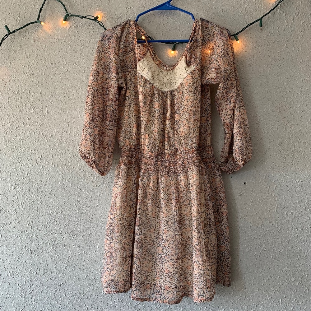 Floral Long-Sleeved Dress